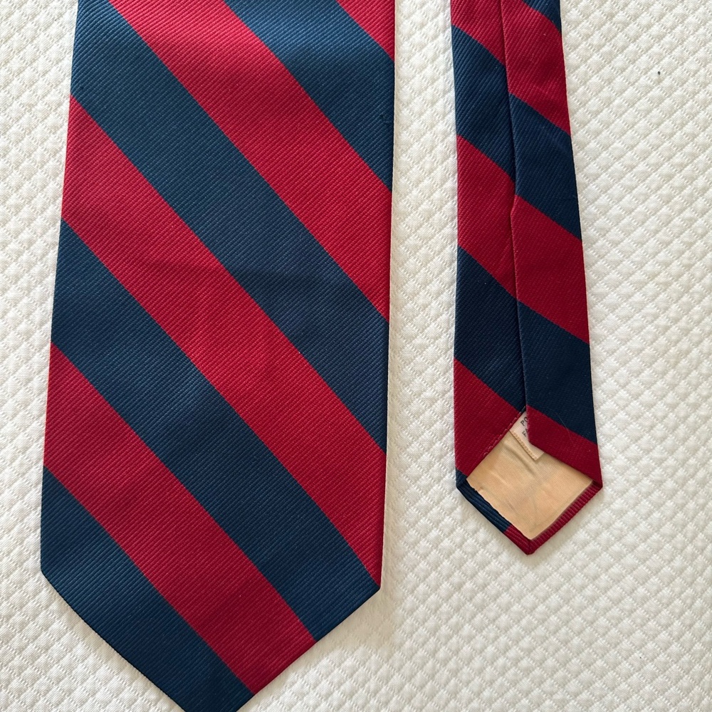 Classic Striped Red and Navy Tie